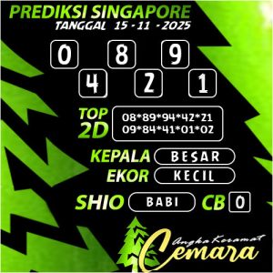 Angka Keramat Cemara, Angka Keramat Singapore, Togel